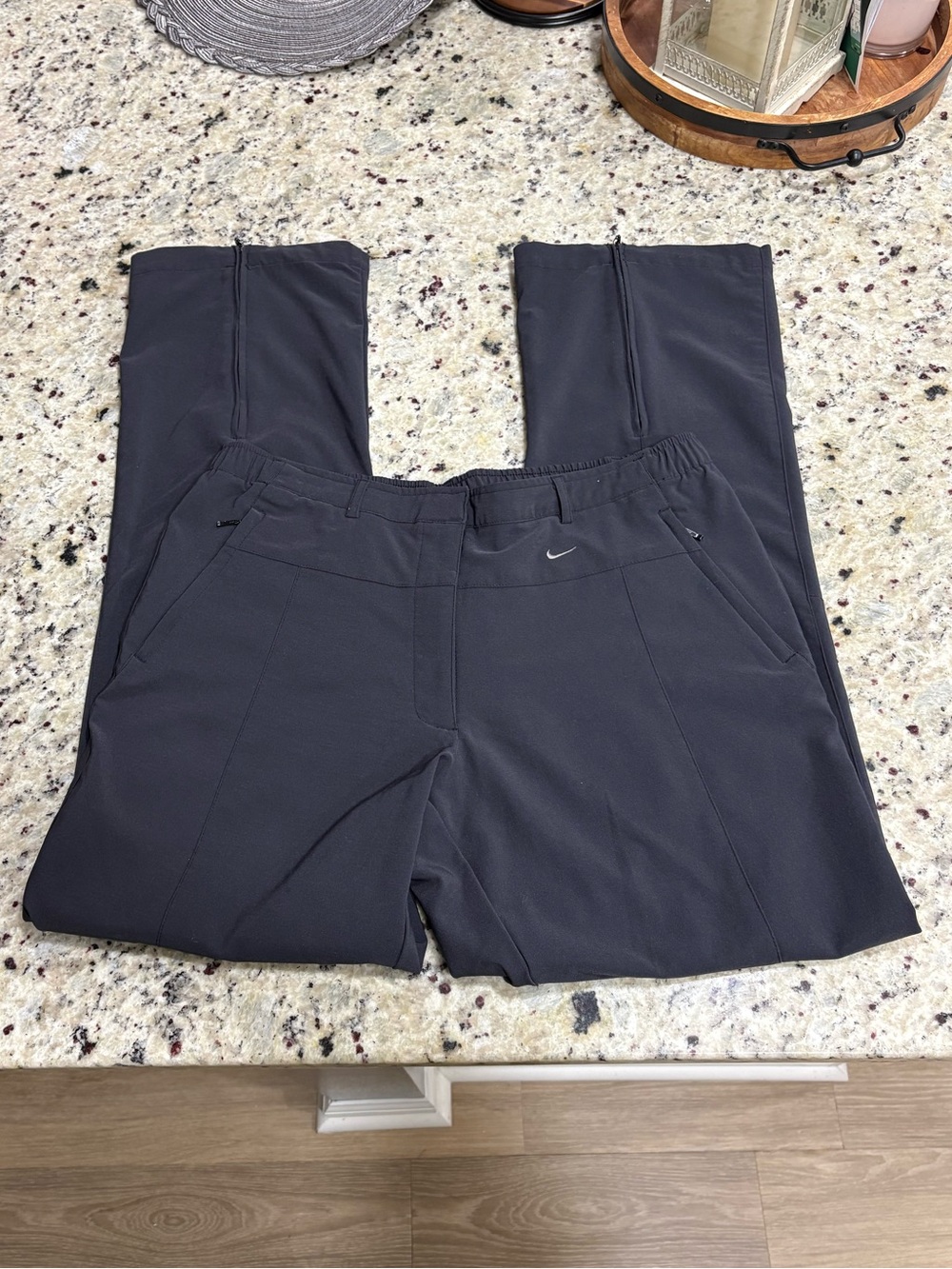 Nike Black Performance Track Pants with Zip Ankles